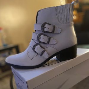 Brand new ankle boots with buckles!